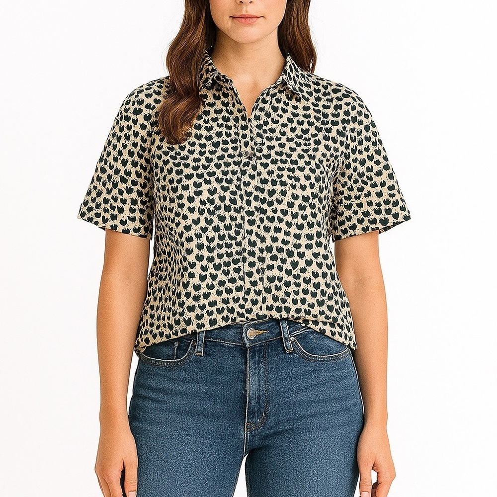 Traffic People Blouse in Dark Green